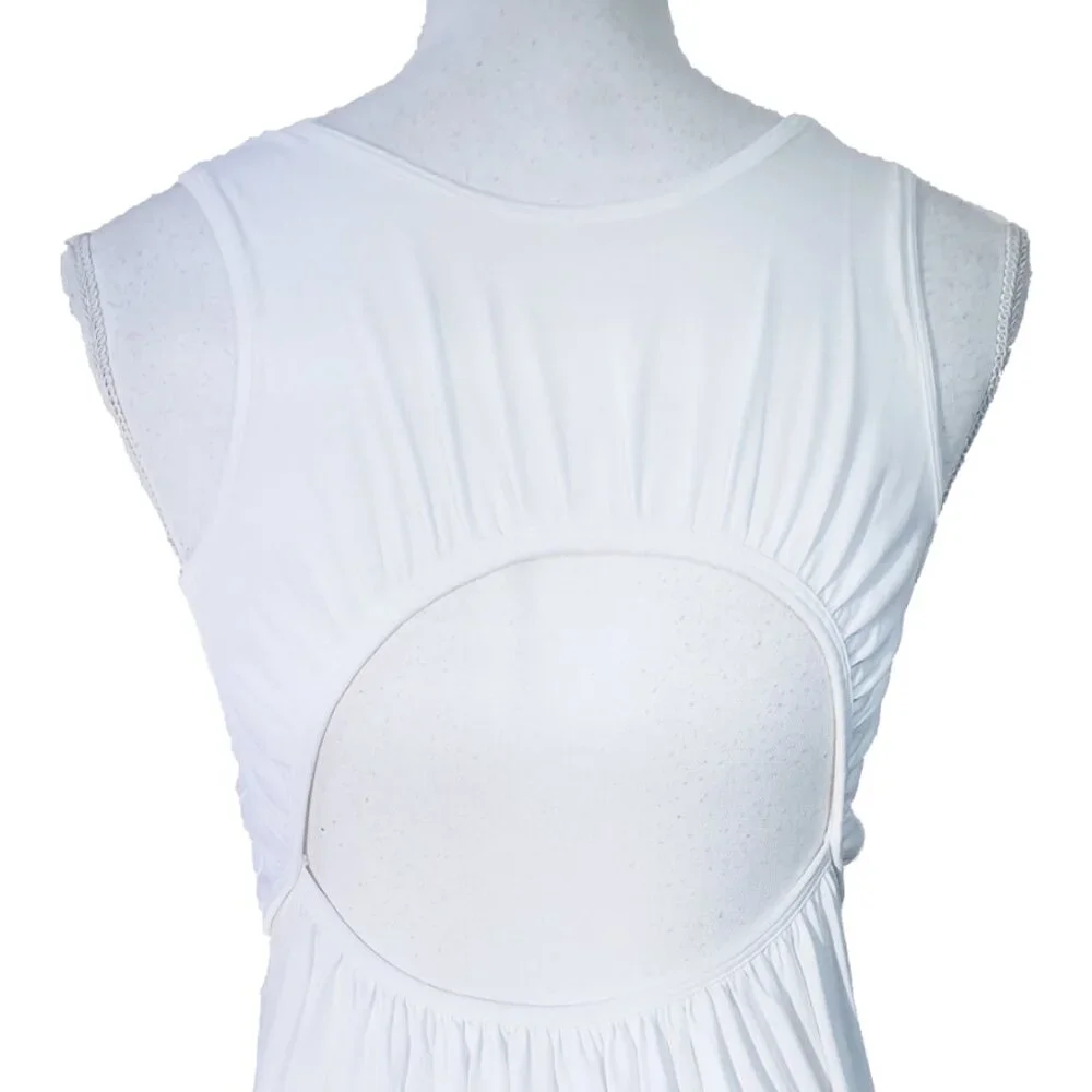Lululemon Pima Cotton Open-Back Midi Dress in White